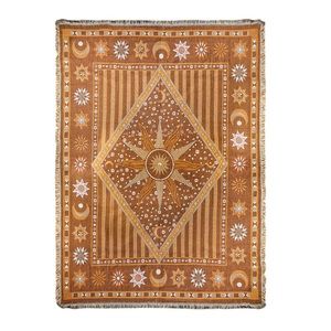 Celestial Sun Bohemian, Jacquard Blanket | Fine Woven | Spiritual, Astrology